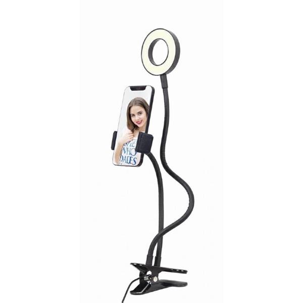 TECHMADE GEMBIRD SELFIE RING LIGHT CON PHONE HOLDER