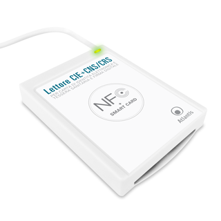 LETTORE ATLANTIS NFC PER CARTA ID. EL.CIE 3.0+SMART CARD READER