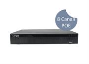 NVR LONGSE 16CH 8CH/POE H.265+/H.264 4K REC/PLAY 1/SATA