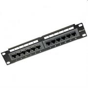 PANNELLO PATCH 12PORTE RJ45 U/UTP CAT.6 PER RACK 10