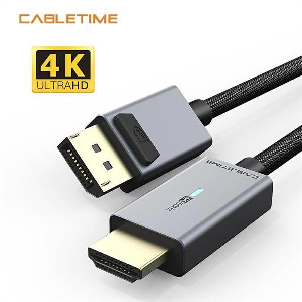 CAVO CABLETIME DA DP A HDMI 4K30HZ LED BLACK 1.8M