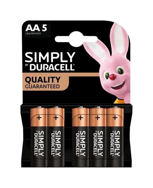 DURACELL SIMPLY STILO MN1500 LR6 CONFEZIONE DA 5 PILE