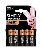 DURACELL SIMPLY STILO MN1500 LR6 CONFEZIONE DA 5 PILE