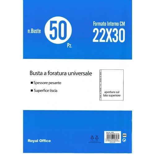 BUSTE FORATE ROYAL OFFICE 22X30 150MY 50PZ SUPERIORE