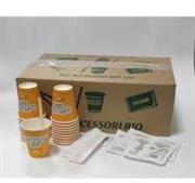 KIT ACCESSORI CAFFE 150PZ BICCHIERI/PALETTE/ZUCCHERO BIO