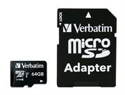 MICRO SD VERBATIM 64GB CLASSE 10