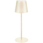 LAMPADA DA TAVOLO MAJESTIC AGATA RICARICABILE SENZA FILO AVORIO