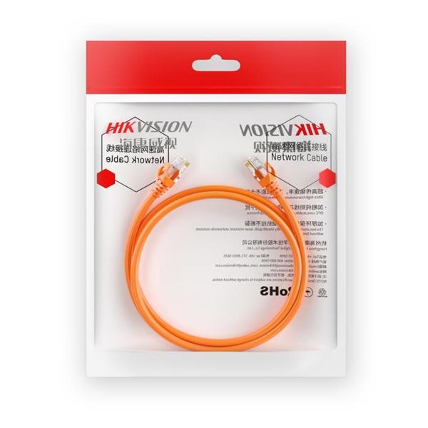 PATCH CORD HIKVISION CAT.6 U/UTP 1MT 24AWG CU ORANGE 307400626