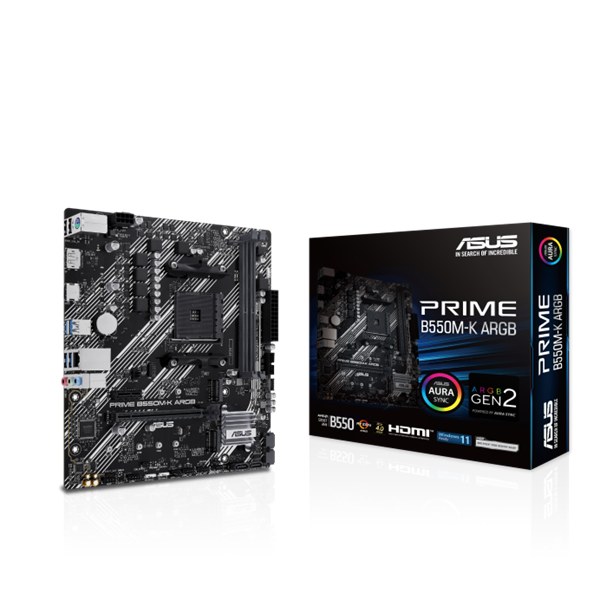MB ASUS PRIME B550M-K SKT AM4 DDR4 DP HDMI M.2 AURA SYNC