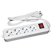 MULTIPRESA LINK 4 ITALIA/SCHUKO 10/16A SPINA 16A ED INTERRUTTORE