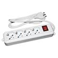 MULTIPRESA LINK 4 ITALIA/SCHUKO 10/16A SPINA 16A ED INTERRUTTORE