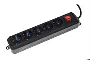 MULTIPRESA LINK 5*ITALIA/SCHUKO 10/16A SPINA 16A INTERRUTT. NERO