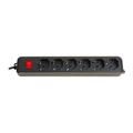 MULTIPRESA LINK 6 PRESE UNIV. ITA/SCHUKO 10/16A SPINA 16A NERO