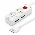VELAMP MULTIPRESA 4 BIPASSO 10/16+2 SHUKO CON INTERRUTTORE WHITE