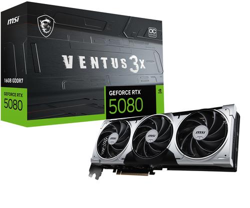 VGA MSI RTX 5080 16GB VENTUS 3X OC PLUS GDDR7 HDMI 3*DP