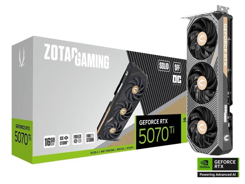 SCHEA VIDEO ZOTAC RTX 5070 TI SOLID SFF OC 16GB GDDR7 HSMI 3*DP