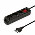 VELAMP MULTIPRESA BIPASSO 10/16 3 SHUKO CON INTERRUTTORE BLACK
