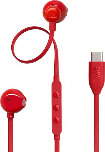 AURICOLARI CON FILO JBL USB-C T305C COM.+MIC. JBLT305CRED RED