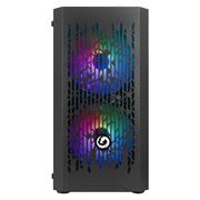 CASE NUWO BLITZ R24 BLACK MIC 0.5MM SPCC 3*U3 F.RAINB.SIDE GLASS