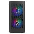CASE NUWO BLITZ R24 BLACK MIC 0.5MM SPCC 3*U3 F.RAINB.SIDE GLASS
