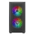 CASE NUWO BLITZ R26 BLACK MIC 0.5MM SPCC 3*U3 F.RAINB.SIDE GLASS