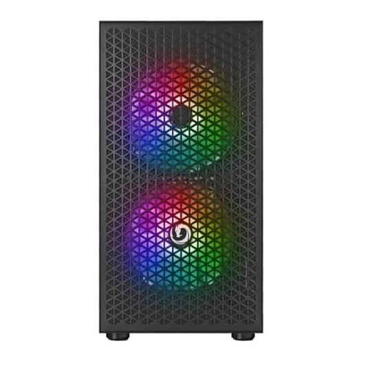 CASE NUWO BLITZ R27 BLACK MIC 0.5MM SPCC 3*U3 FRGB.SIDE GLASS