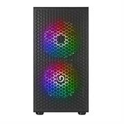 CASE NUWO BLITZ R27 BLACK MIC 0.5MM SPCC 3*U3 FRGB.SIDE GLASS