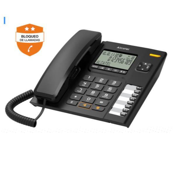 TELEFONO FISSO ALCATEL T78 BIG DISP.ID CHIAM. LED VIVAVOCE NERO