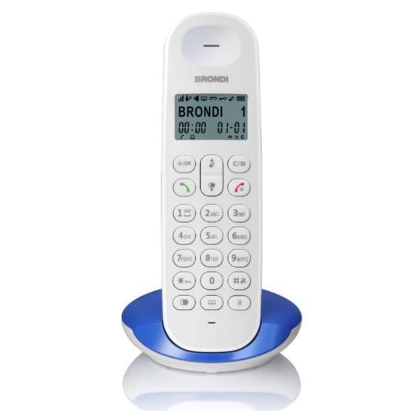 TELEFONO CORDLESS BRONDI LOTUS BIANCO/BLU 10279092