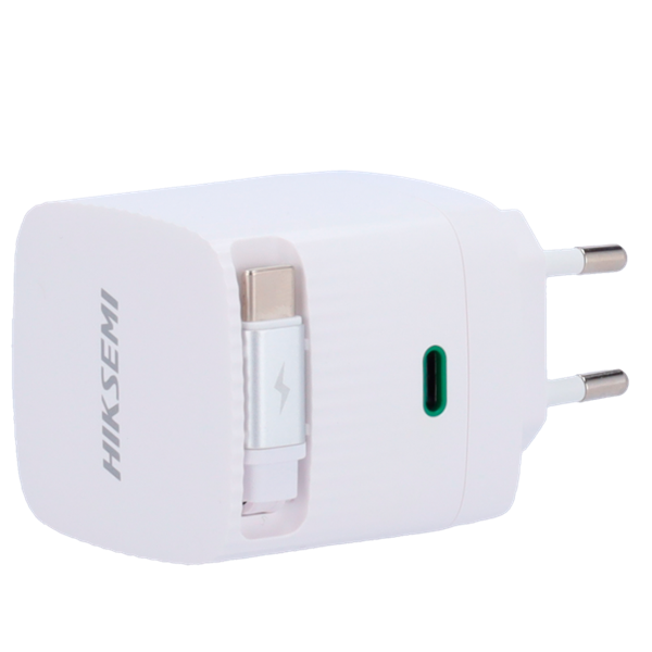 ALIMENTATORE HIKVISION USB-C 67W CAVO RETRATTILE+PRESA USB-C WH.