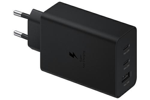 CARICABATTERIE SAMSUNG 65W TRIO 2*USB-C +1*USB BLACK