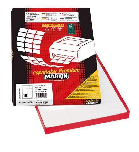 MARKIN ETICHETTE A4 210X297 100PZ
