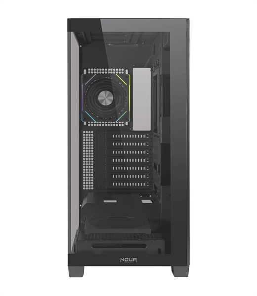 CASE NOUA IRON VK100 E-ATX 12*FAN FRONT & SIDE GLASS BLACK