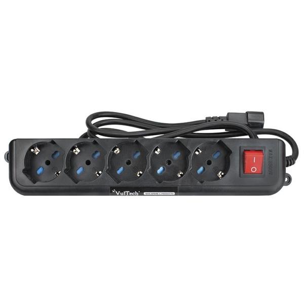 MULTIPRESA BIPASSO VULTECH 5 POSTI PER UPS IEC14 TASTO ON/OFF