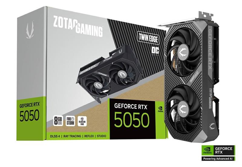 VGA ZOTAC RTX 5050 8GB OC GDDR6 TWIN EDGE HDMI 3*DP