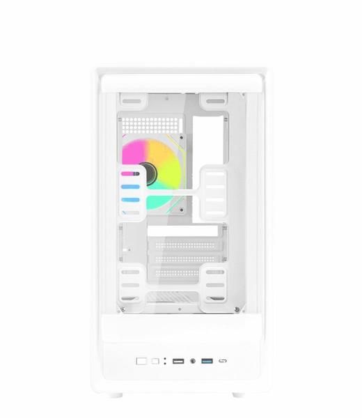 CASE NOUA NEXUS PH100 BIANCO 0.5MM SPCC 2*U3 1*USB-C ARGB GLASS
