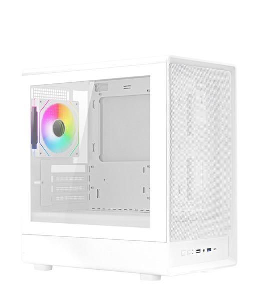 CASE NOUA NEXUS PH200 BIANCO 0.5MM SPCC 2*U3 1*USB-C ARGB GLASS