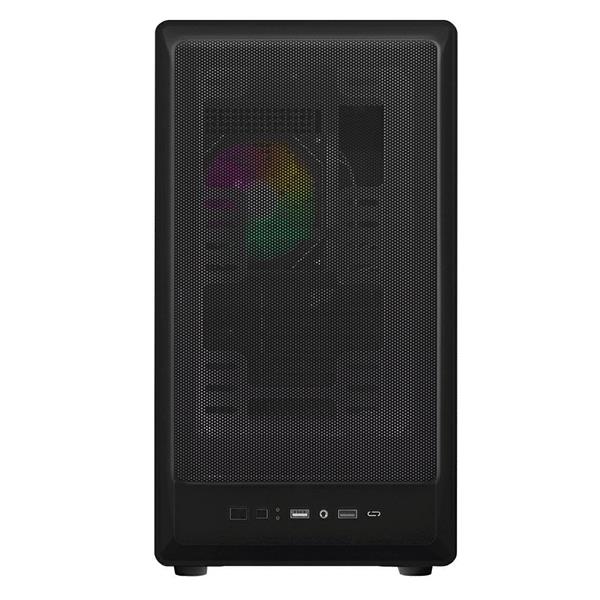 CASE NOUA NEXUS PK200 NERO 0.5MM SPCC 2*U3 1*USB-C ARGB GLASS