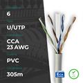 CAVO DI RETE MACHPOWER U/UTP CAT6 305MM CCA 23AWG PVC ECA GRIGIO