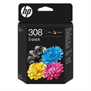 HP COMBO PACK INK N.308 BLACK + TRICROMIA