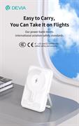 DEVIA POWER BANK MAGNETICO CON SUPPORTO 20W 10.000 MAH WHITE