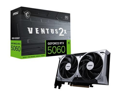 VGA MSI RTX 5060 8G VENTUS 2X OC 8GB EDITION GDDR7 HDMI 3*DP