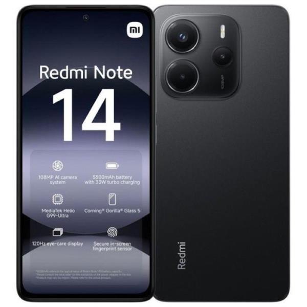 SMARTPHONE XIAOMI REMI NOTE 14 6+128GB  MIDNIGHT BLACK EUROPA