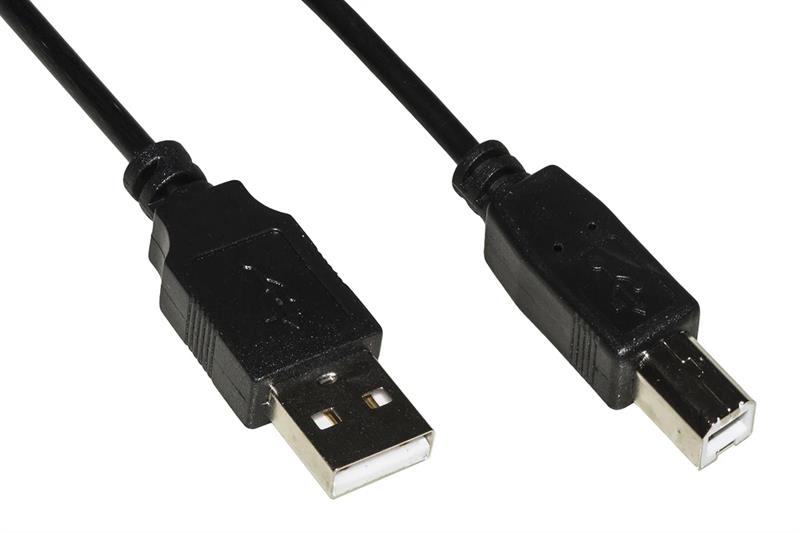 CAVO USB LINK 2.0 CONNETTORI A-B IN RAME 3MT NERO
