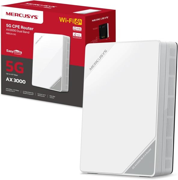 ROUTER MERCUSYS WIRELESS 5G AX3000 2.4/5GHZ 1*WAN/2.5GBLAN RJ11