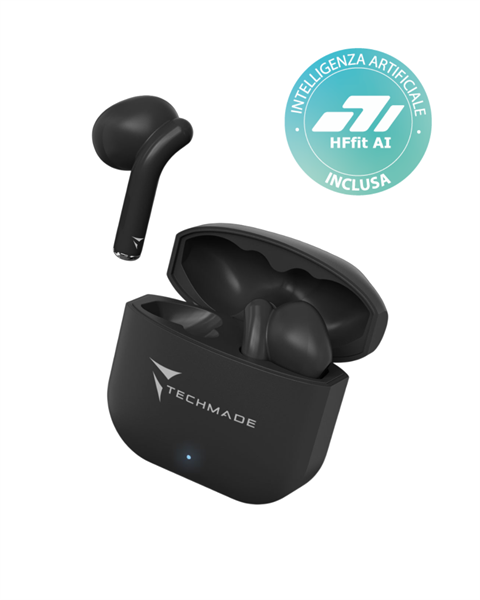 TECHMADE AURICOLARI SENZA FILO CON BOX DI RICARICA CON AI