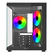 CASE NUWO MICRO ATX NUWO VITRA BK100 NERO 2*U3 3*ARGB FRONT+SIDE