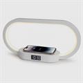 TECHMADE OROLOGIO DIGITALE RICARICA WIRELESS 15W BIANCA