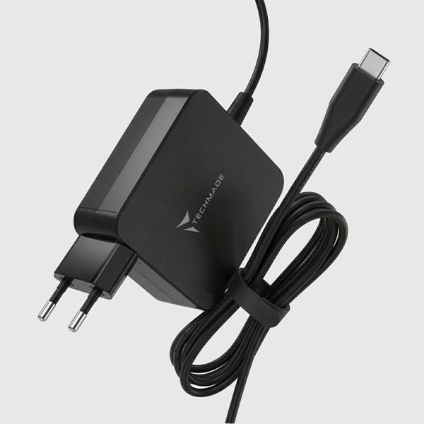 TECHMADE ALIMENTATORE UNIVERSALE USB TYPE-C 65W PER PC/NB/PHON