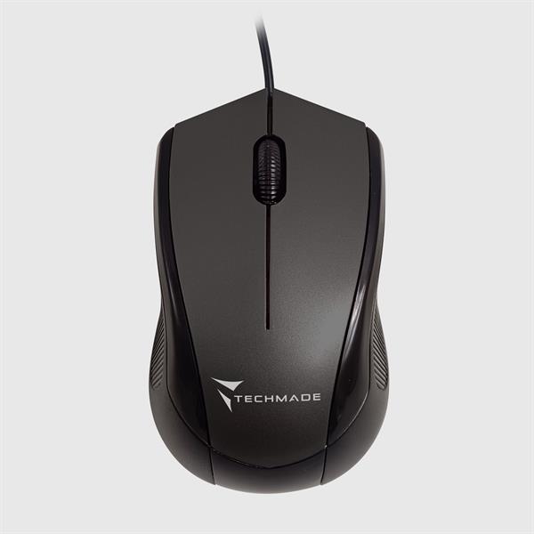 TECHMADE MOUSE OTTICO USB CON FILO BLACK